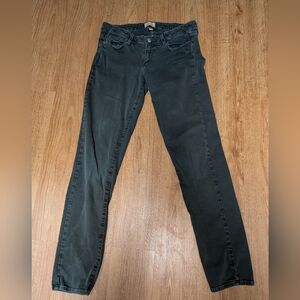 Paige Classic Dark Green Straight Leg Women's Jeans